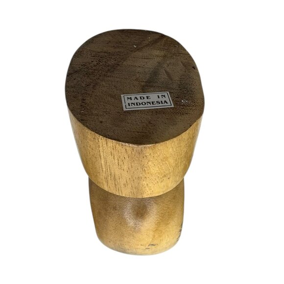 Mother & Child Abstract Wooden Sculpture - Picture 8 of 9